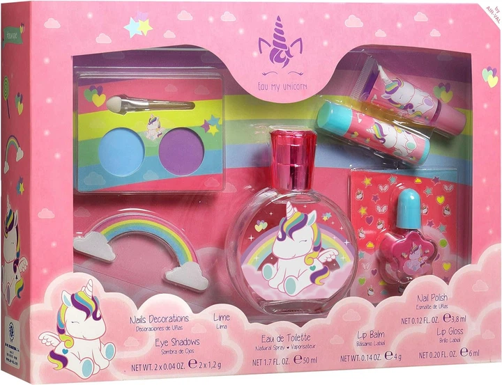 Eau My Unicorn — Conjunto EDT 50 ml e maquilhagem — fotografia do conjunto