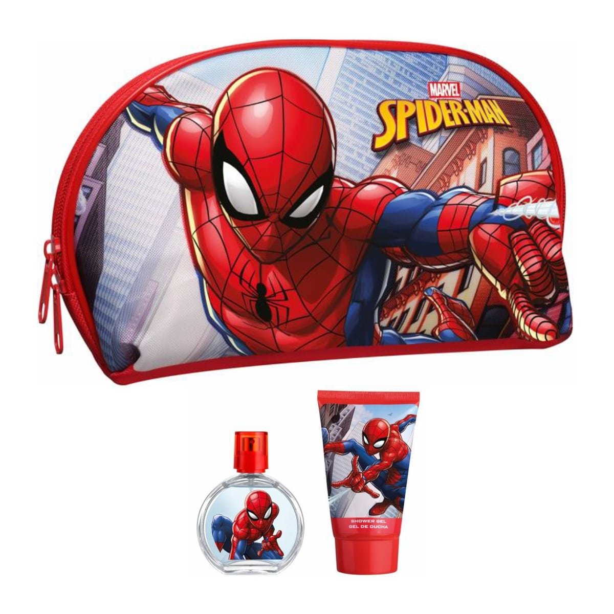 Homem-Aranha (Spider-Man) — Nécessaire com EDT 50 ml e gel de duche 100 ml — fotografia do conjunto