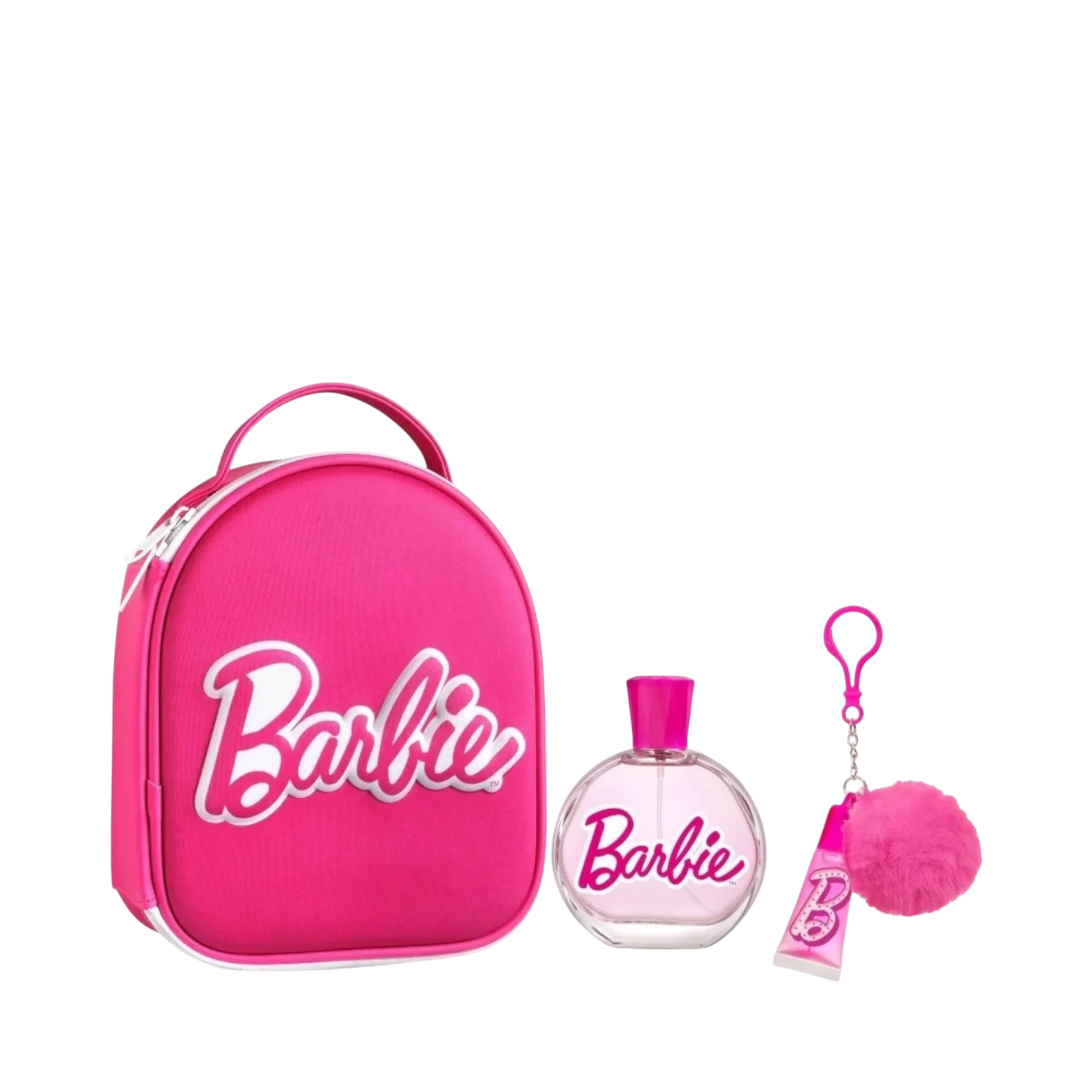Barbie — Bolsa com EDT 100 ml e gloss 7 ml — fotografia do conjunto